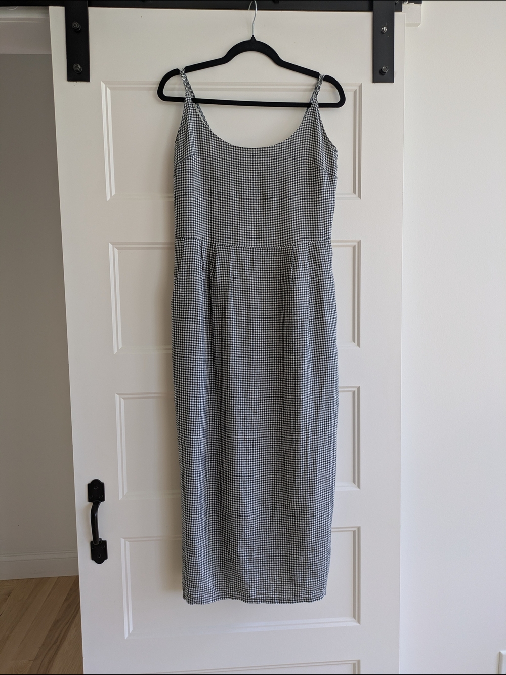 Quince 100% European Linen Scoop Neck Midi Dress